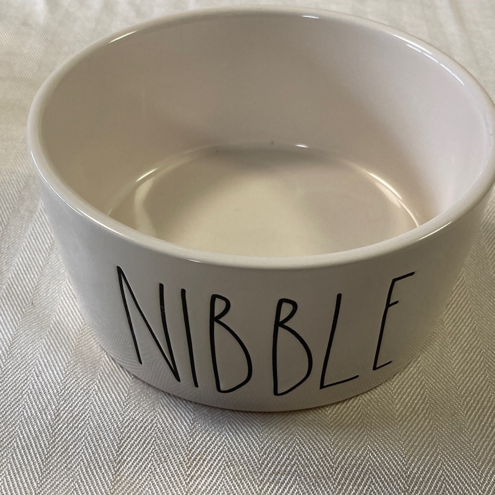 White Ceramic Rae Dunn "Nibble" Bowl